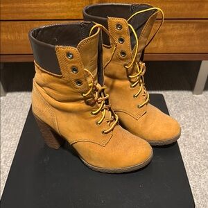 Women's Tan Leather Boots Timberland